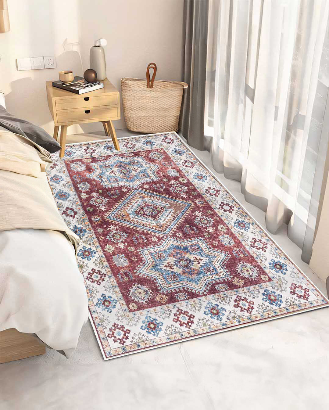 Nada vintage red persian soft carpet