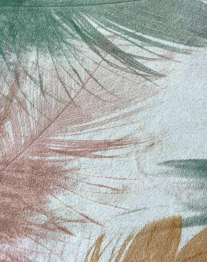 Ultra-Soft Feather Pattern Rug – In Pastel Shades