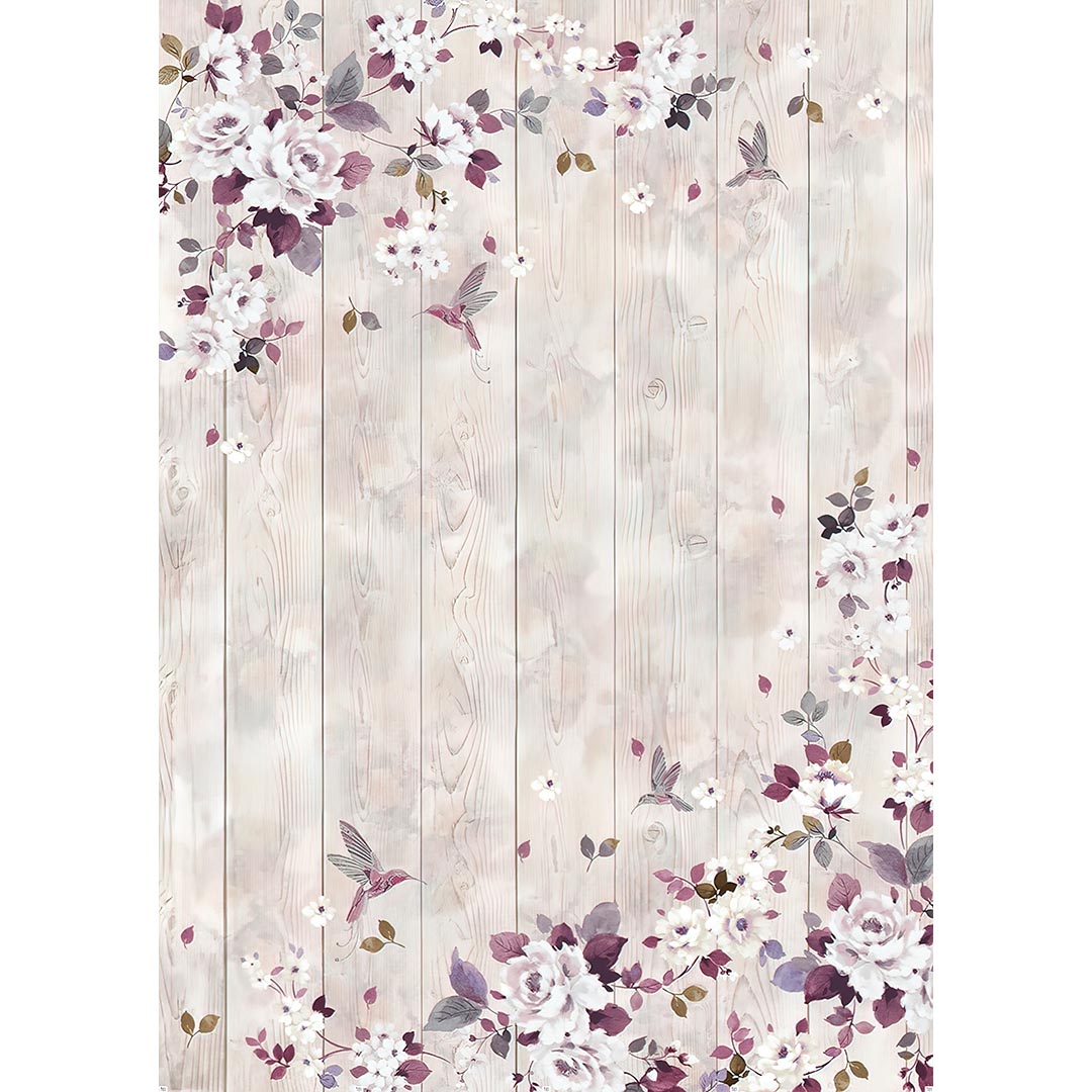 Spring Silence – Floral Hummingbird Rug