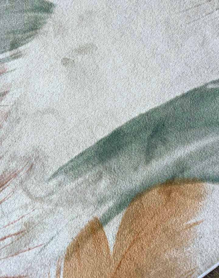 Ultra-Soft Feather Pattern Rug – In Pastel Shades