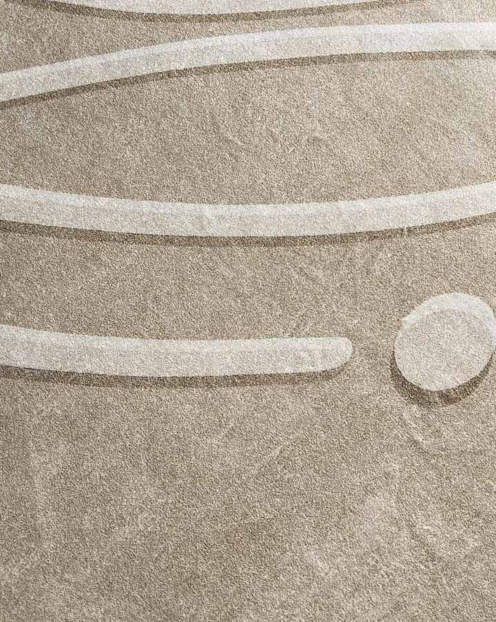 Minimalist Sand-Tone Rug – Embossed Modern Design