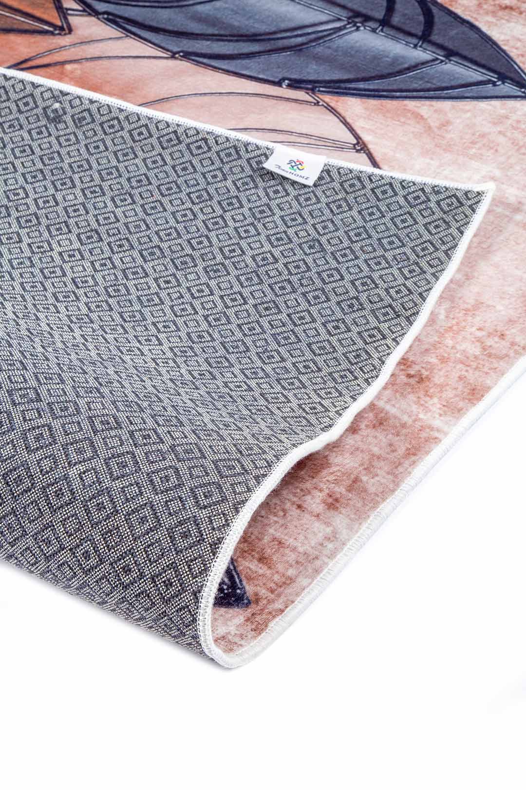 Metallic Leaf Harmony – Modern Decorative Rug