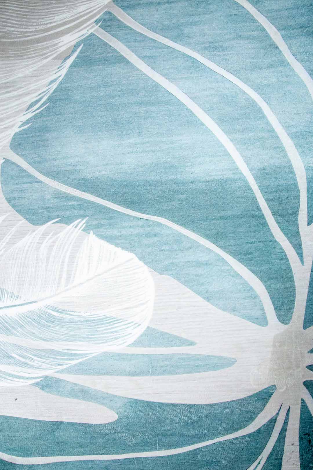 Featherlight – Pastel Leaf Pattern Modern Rug
