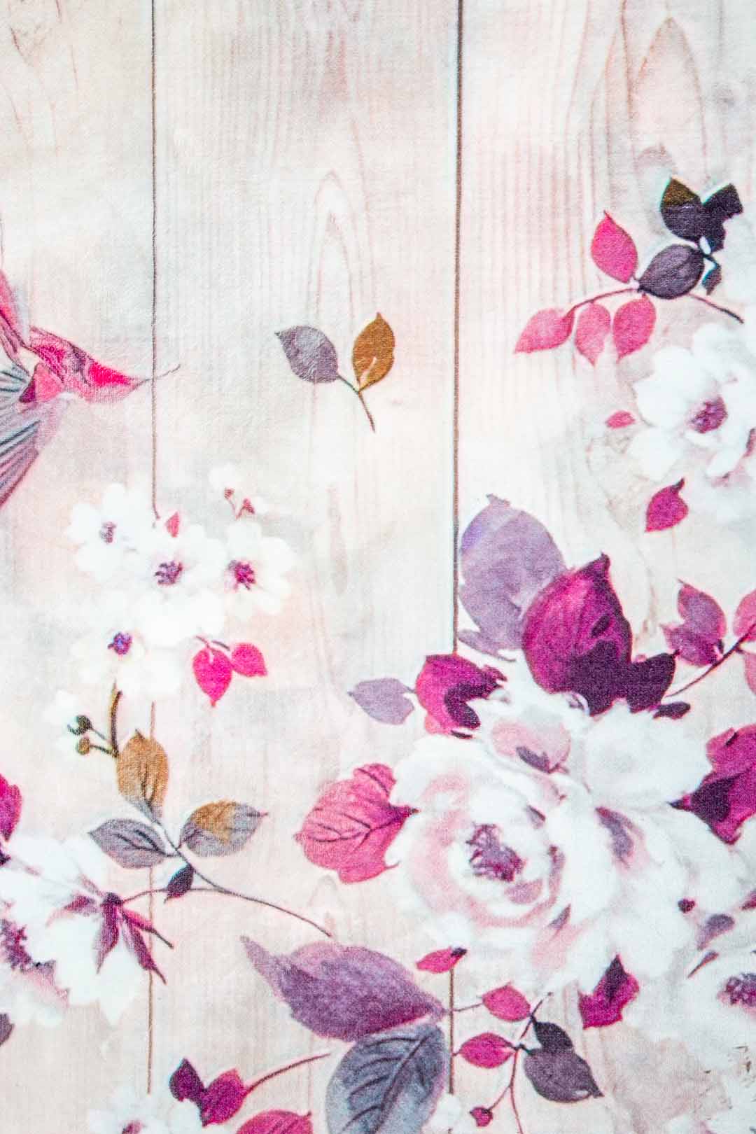 Spring Silence – Floral Hummingbird Rug