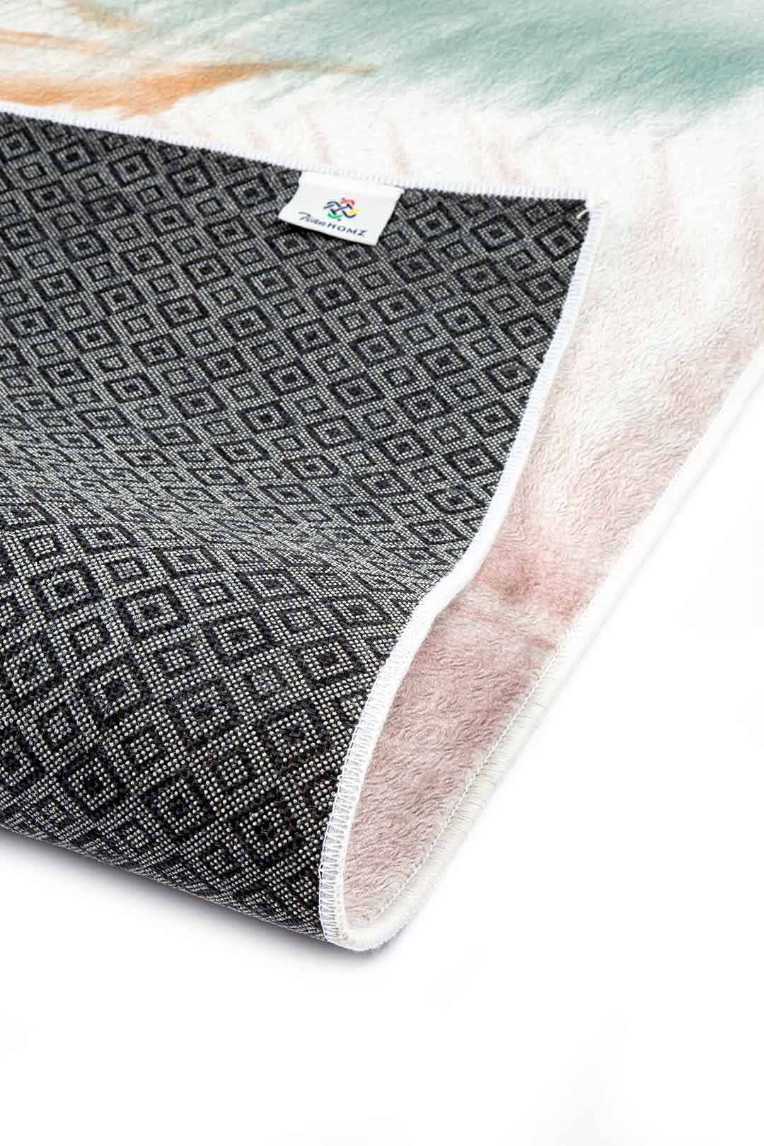 Ultra-Soft Feather Pattern Rug – In Pastel Shades