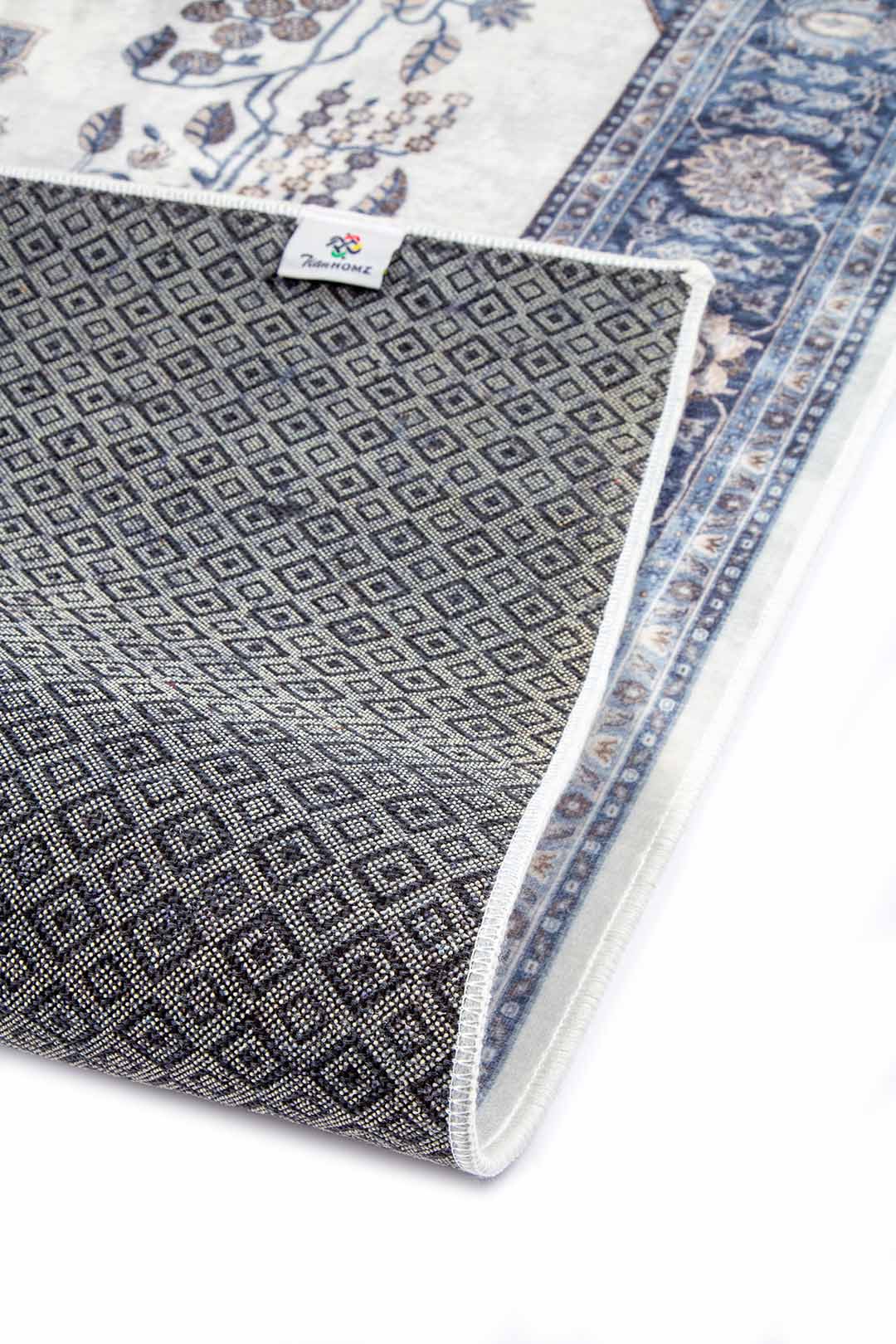 Blue Elegance – Classic Floral Pattern Rug