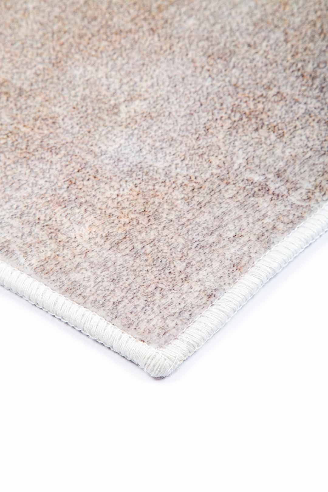 Minimalist Sand-Tone Rug – Embossed Modern Design