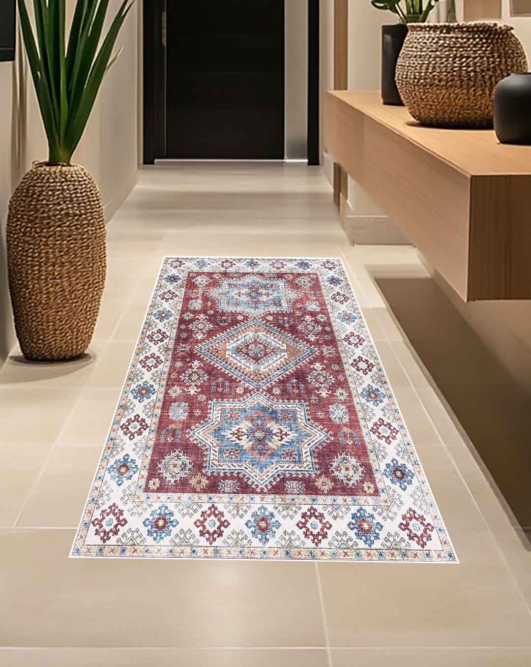 Nada vintage red persian soft carpet