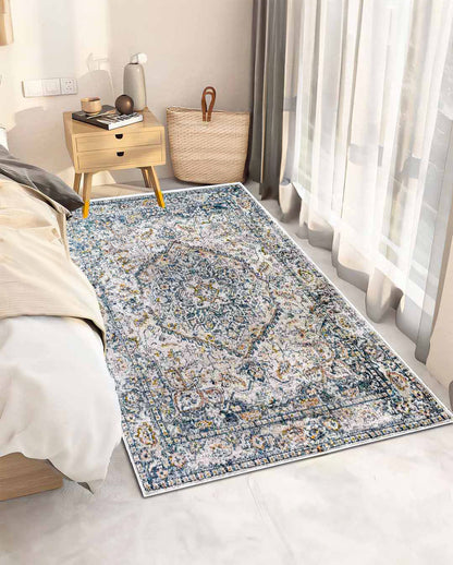 Jasmine classic colorful floral soft and shinny carpet