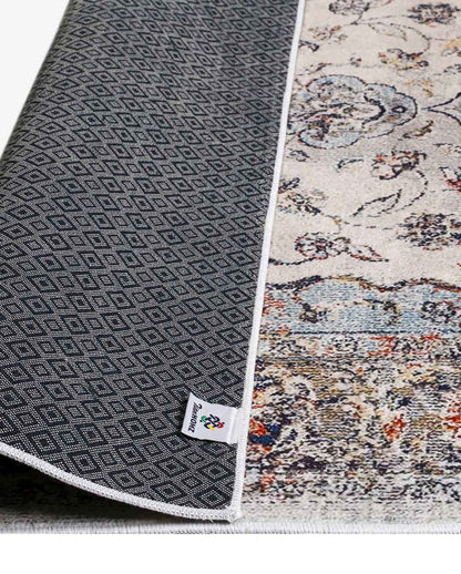 Fayza classic colorful floral soft and shinny carpet