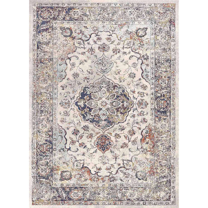 Fayza classic colorful floral soft and shinny carpet