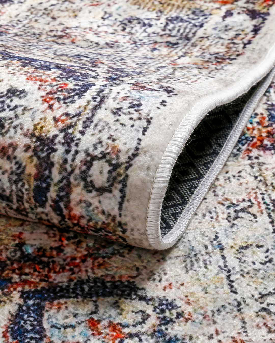 Fayza classic colorful floral soft and shinny carpet