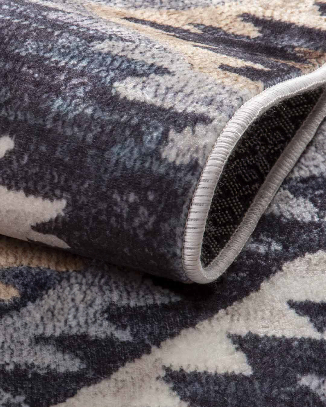Nani modern gray and brown soft and shinny carpet