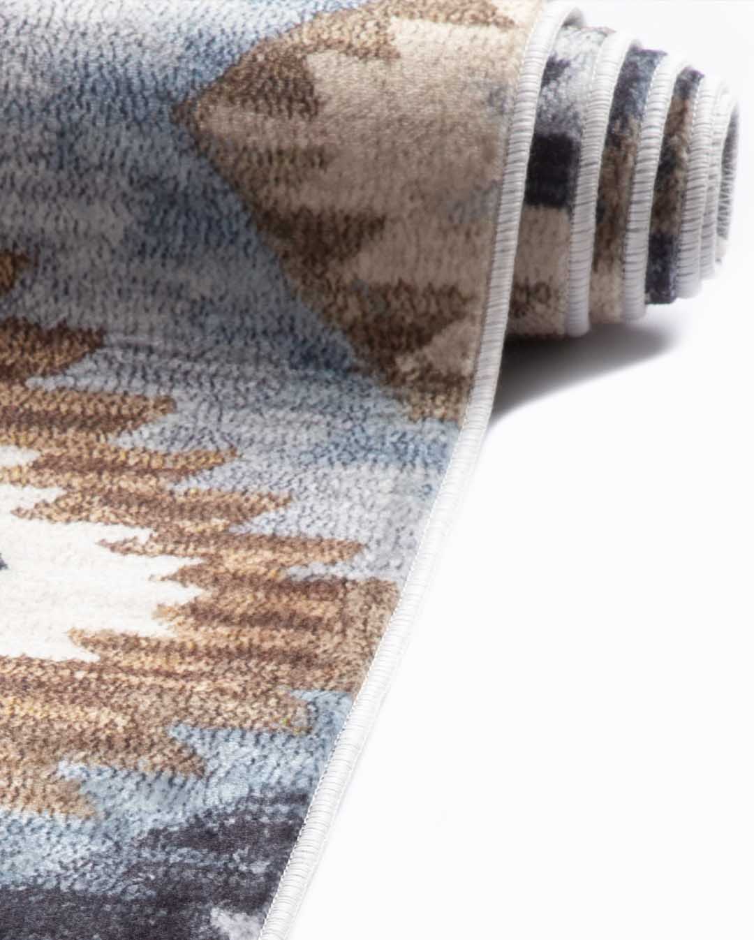 Nani modern gray and brown soft and shinny carpet