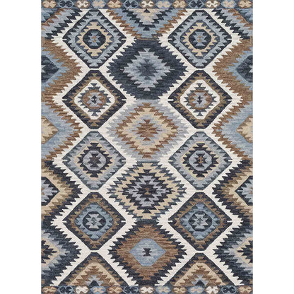 Nani modern gray and brown soft and shinny carpet