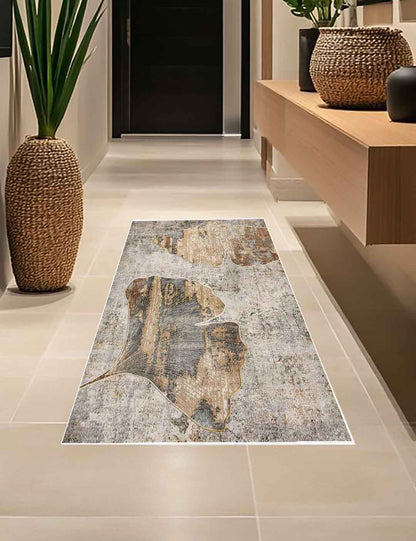 Nour simple modern gray soft and shinny carpet