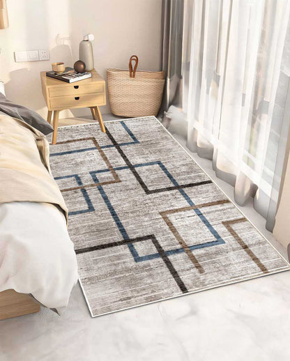 Yara simple modern beige soft and shinny carpet