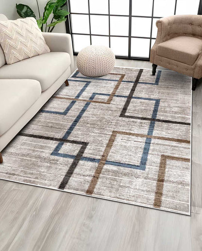 Yara simple modern beige soft and shinny carpet