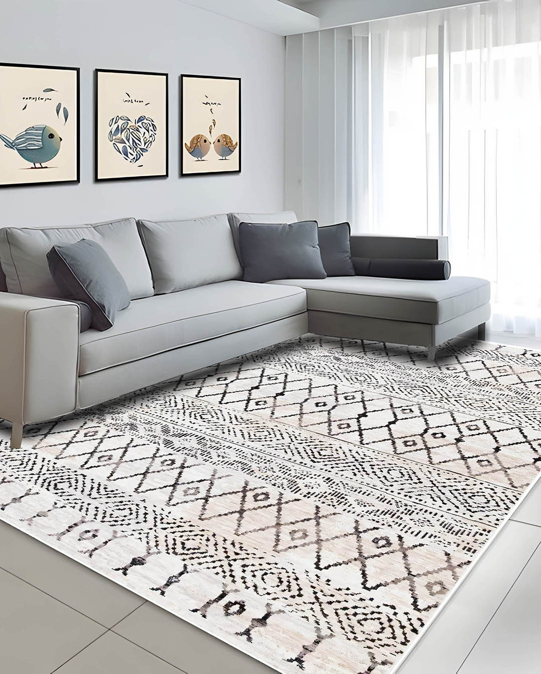 Karma new and modern white soft carpet