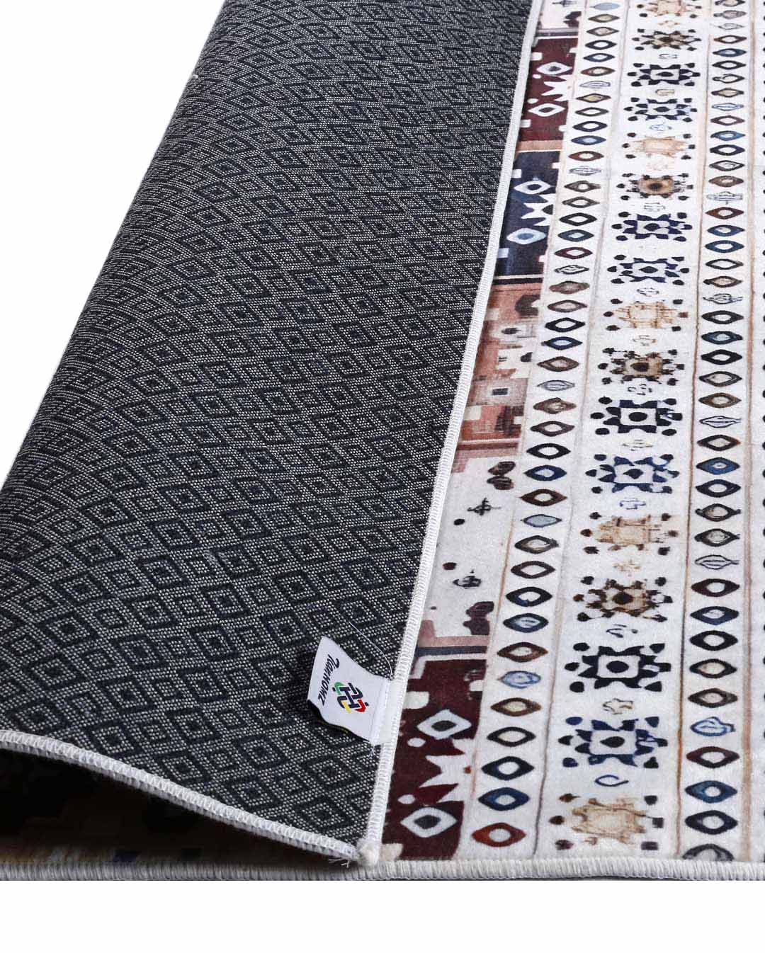 Nataly modern kilim white and colorful carpet