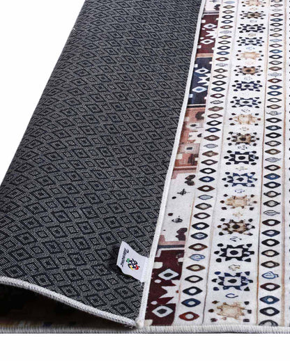 Nataly modern kilim white and colorful carpet