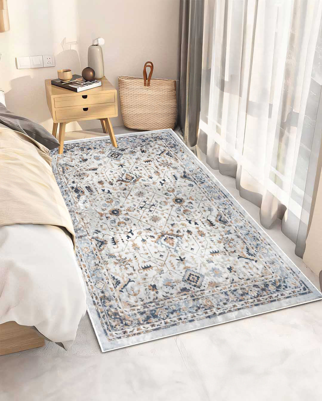 Natasha vintage gray soft and shinny carpet