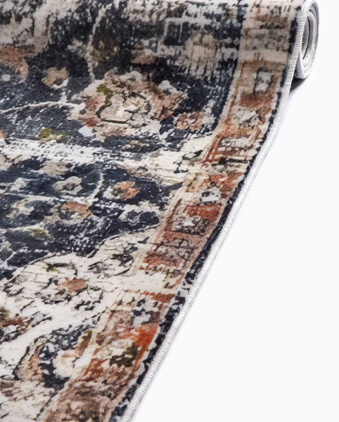Malika floral colorful soft and shinny carpet