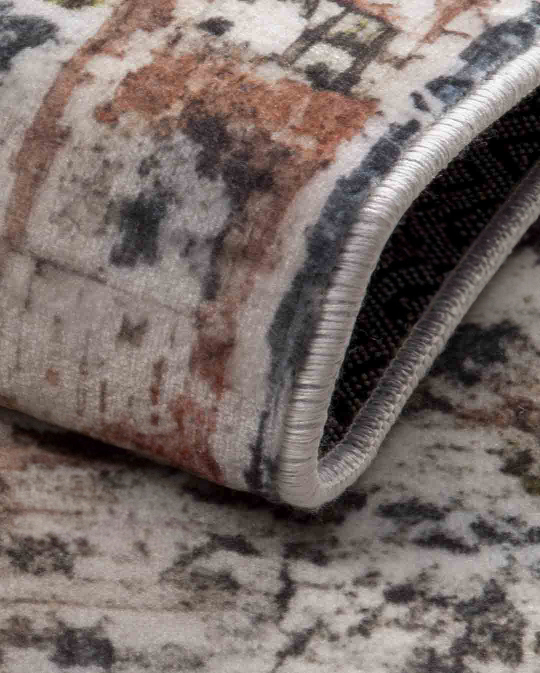Malika floral colorful soft and shinny carpet