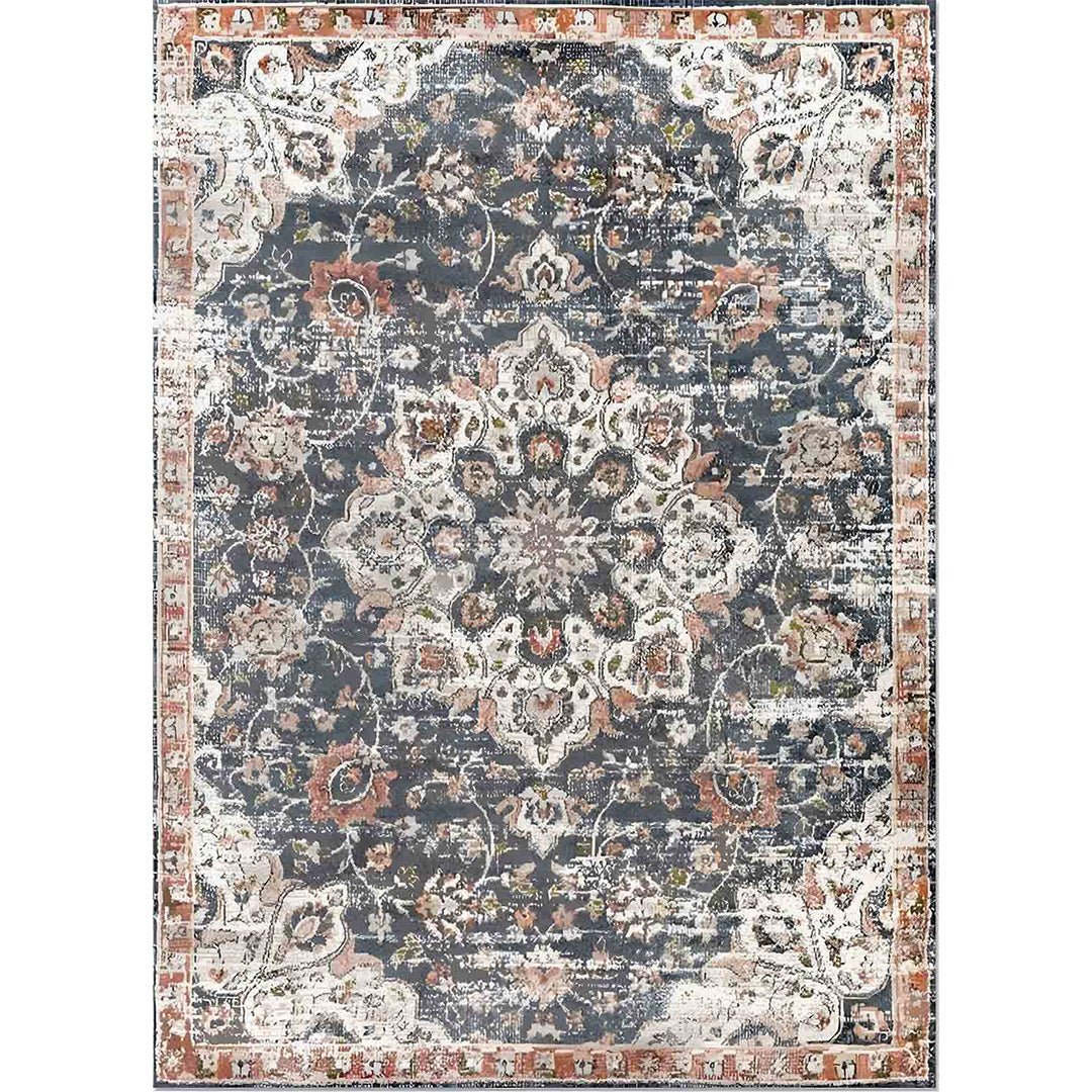 Malika floral colorful soft and shinny carpet