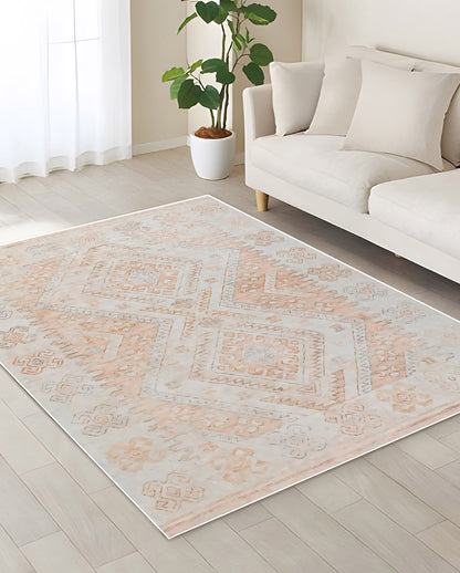 Shatsy vintage light orange soft and shinny carpet