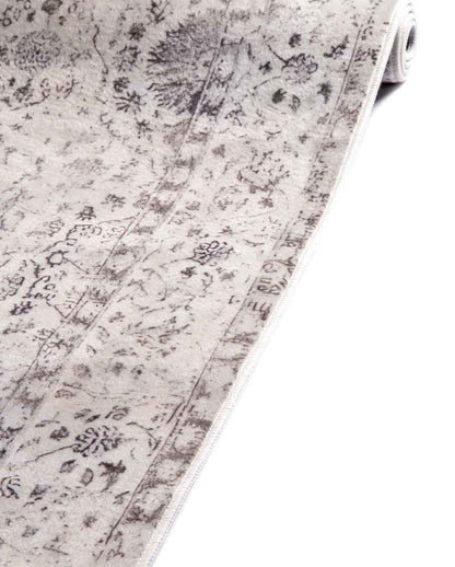 Linda simple white vintage soft and shinny carpet