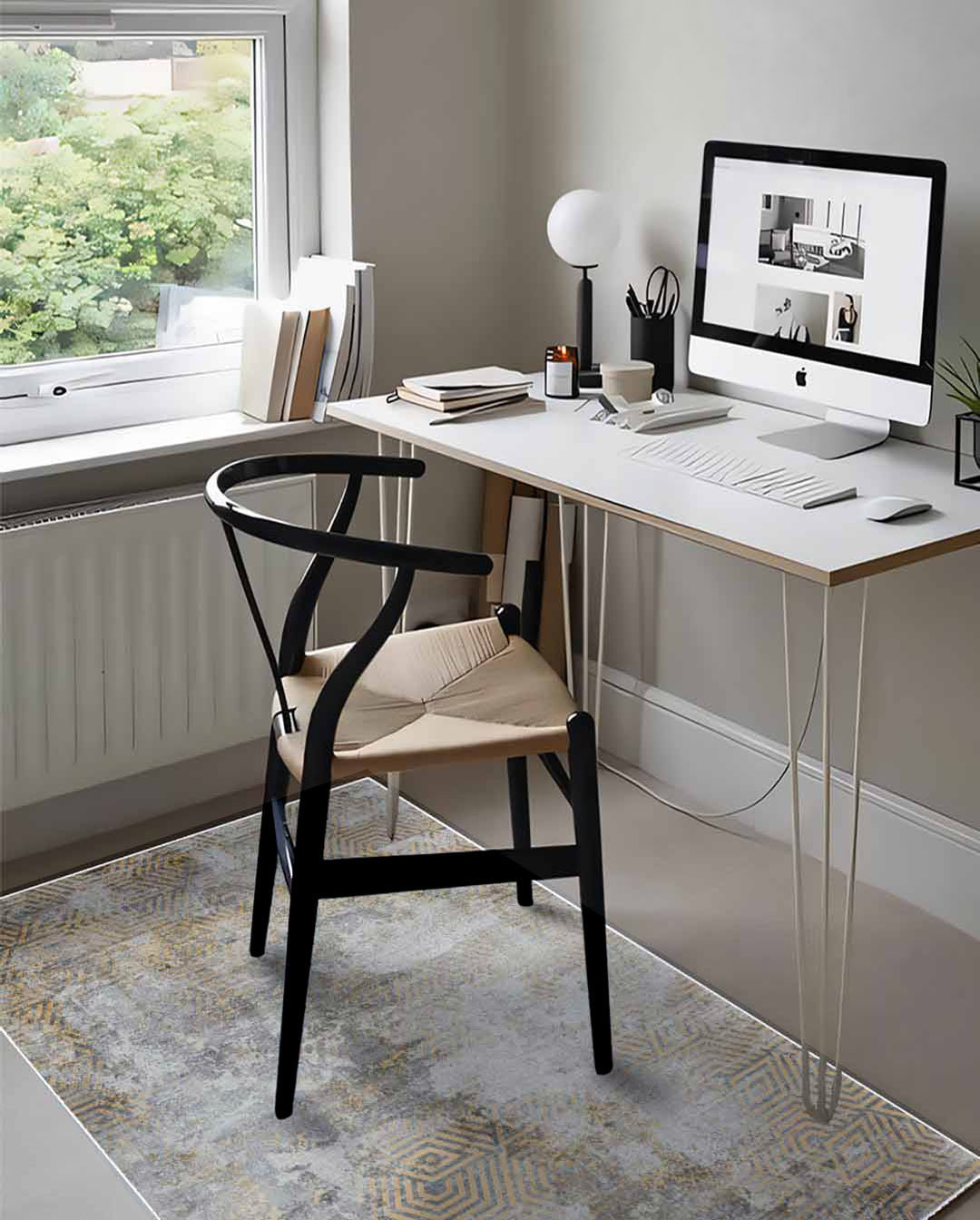 Malak simple modern beige soft and shinny carpet