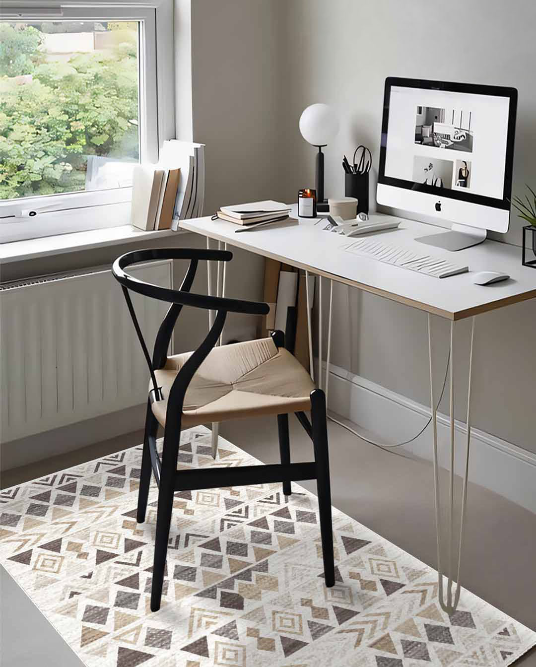 Ruby modern kilim beige soft and shinny carpet