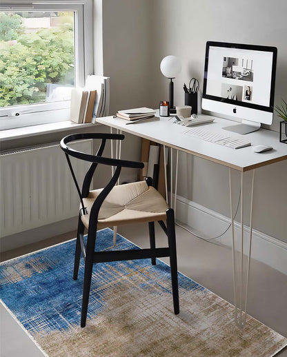 Rana fantastic blue and beige modern soft carpet