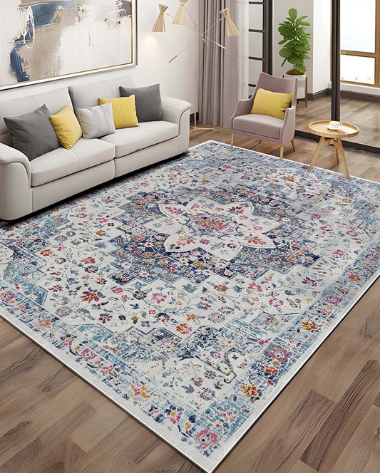 Ema vintage colorful soft and shinny carpet