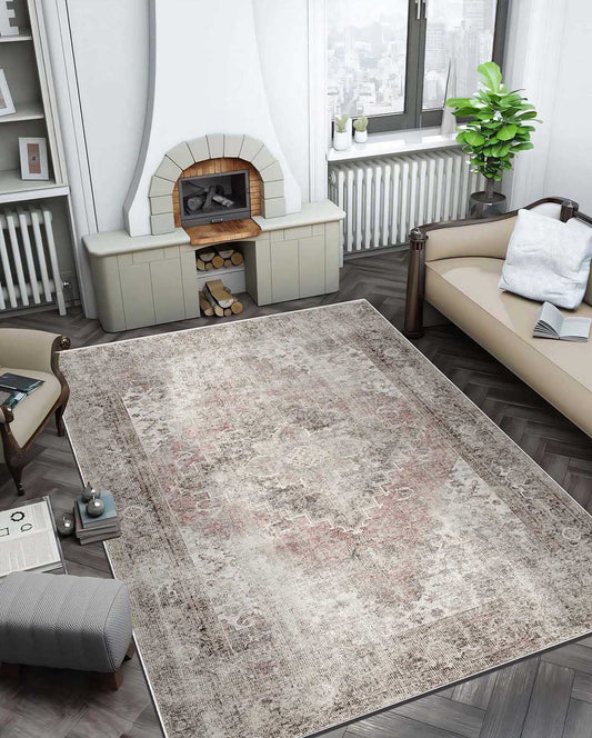 Tota vintage beige soft and shinny carpet