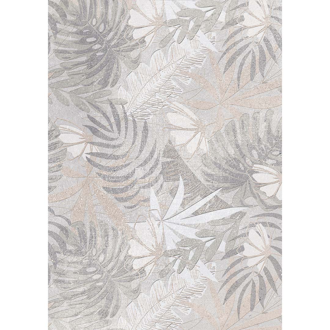 Touch of Nature – Pastel Leaf Pattern Rug
