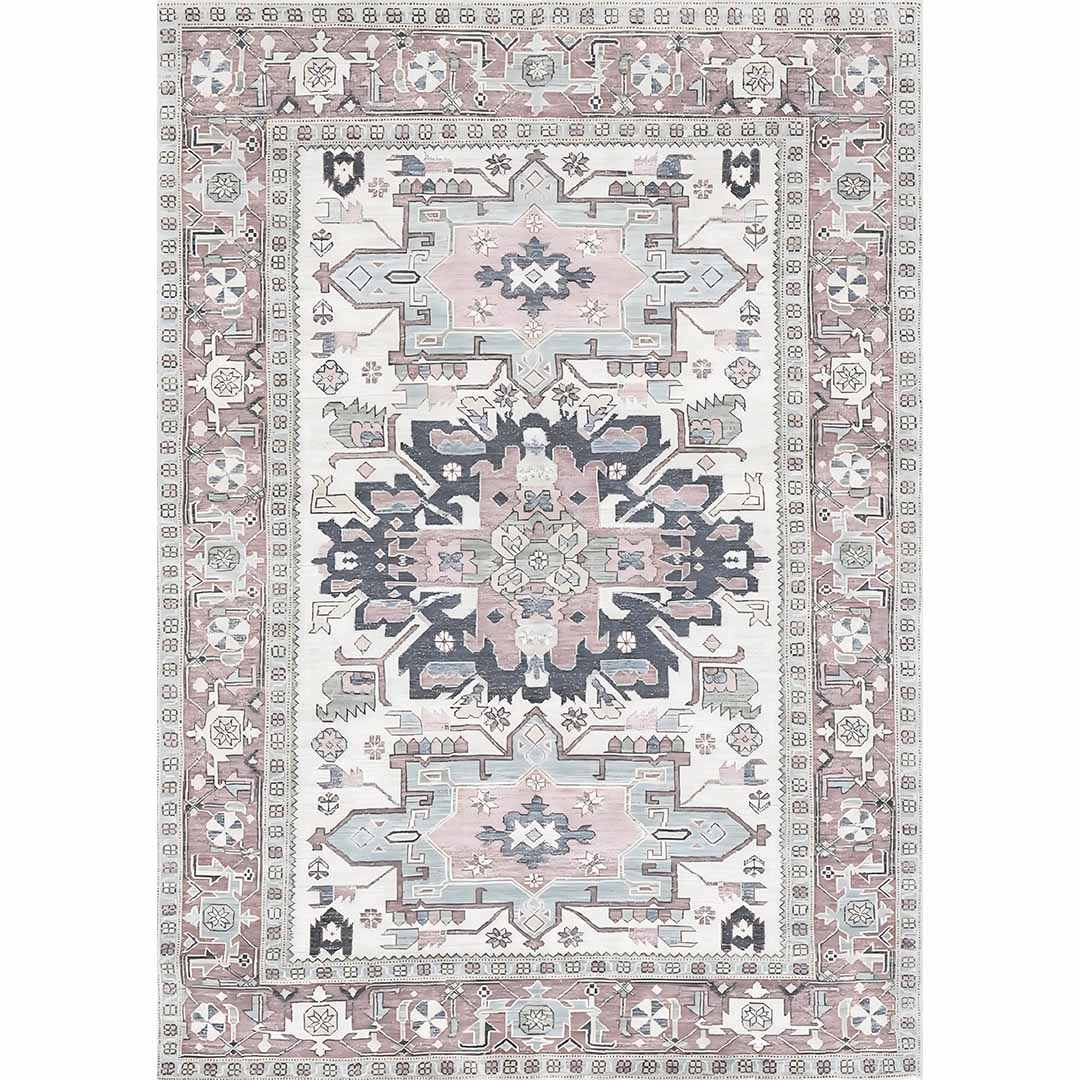 Rose Mist – Vintage Turkish Pattern Rug