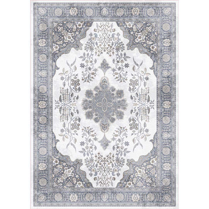 Blue Elegance – Classic Floral Pattern Rug