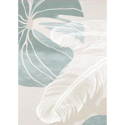 Featherlight – Pastel Leaf Pattern Modern Rug