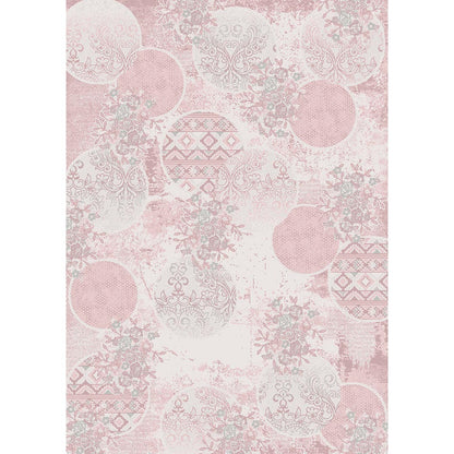 Pink Dream – Romantic Round Pattern Rug