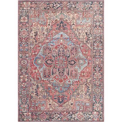 Heriz Persian-Style Rug – Red & Blue Harmony
