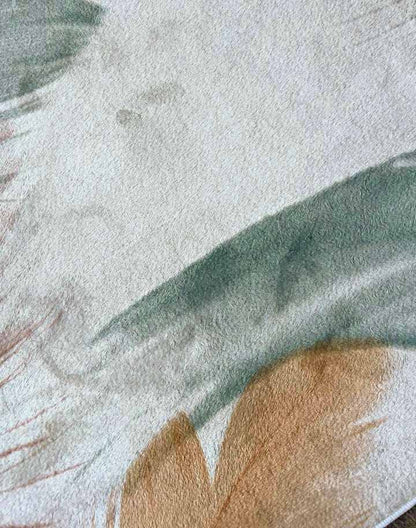 Ultra-Soft Feather Pattern Rug – In Pastel Shades