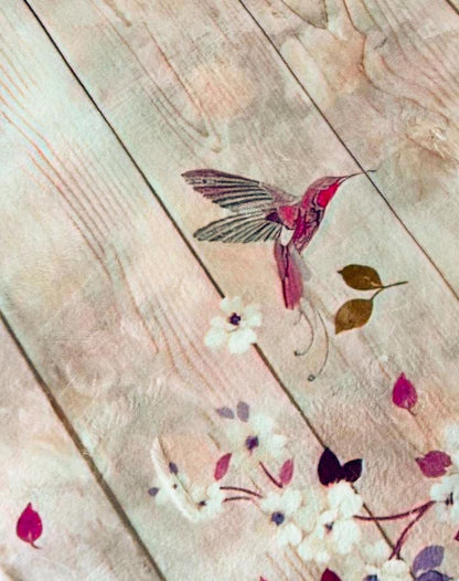 Spring Silence – Floral Hummingbird Rug