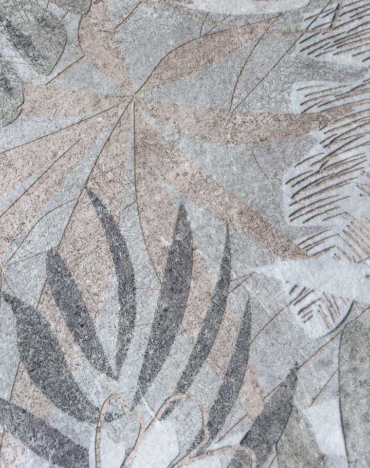 Touch of Nature – Pastel Leaf Pattern Rug