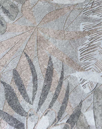 Touch of Nature – Pastel Leaf Pattern Rug