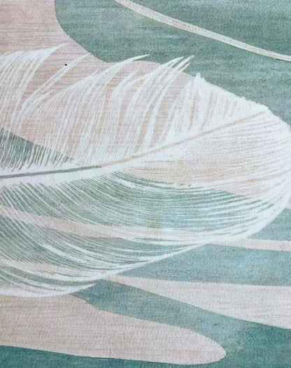Featherlight – Pastel Leaf Pattern Modern Rug