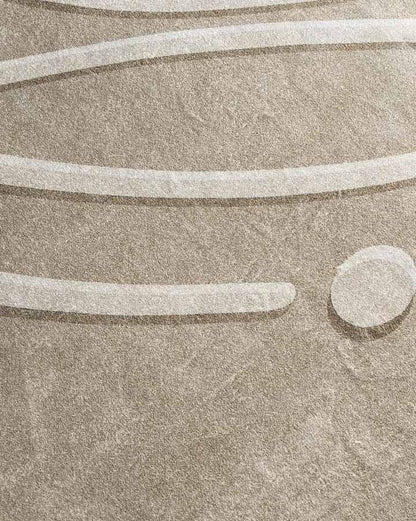 Minimalist Sand-Tone Rug – Embossed Modern Design