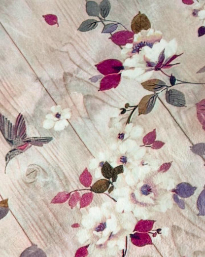 Spring Silence – Floral Hummingbird Rug