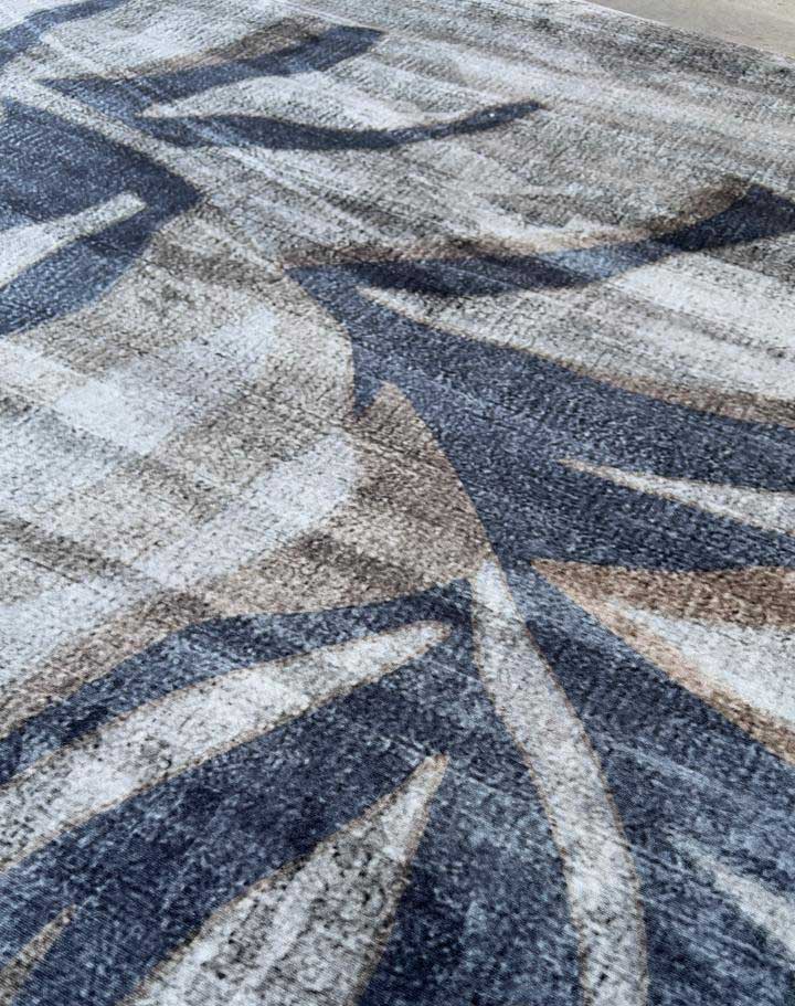 Swaying in the Wind – Modern Leaf Pattern Rug